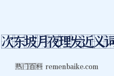 次东坡月夜理发近义词是什么意思的图片